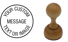 1-1/2" Round Custom Vintage Pro stamps are made using certified beech wood. Mounted on a 2mm thick foam backing, to help get a perfect impression every time.