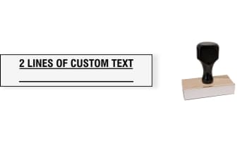 Order Now! 2 Line Knob Hnadle Wood Stamps. Assembled by hand with your custom text added on 2 lines. Free Shipping. No Sales Tax - Ever!