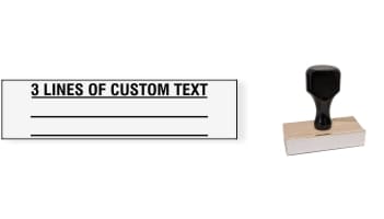 Order Now! 3 Line Knob Handle Wood Stamps. Assembled by hand with your custom text added on 3 lines. Free Shipping. No Sales Tax - Ever!
