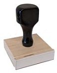 Order Now! A knob handle wood stamp with the 'From The Library Of' preset design #1. Personalize by entering your name. Free Shipping. No Sales Tax - Ever!
