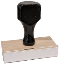 Order Now! 2 Line Knob Hnadle Wood Stamps. Assembled by hand with you custom text added on 2 lines. Free Shipping. No Sales Tax - Ever!