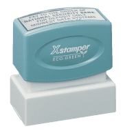 Order Now! Xstamper N12 Standard Check Endorsement Stamp. Just enter your bank, name and account number. Free shipping. No Sales Tax - Ever!