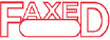 'FAXED' pre-inked Xstamper stock stamps with a 1/2" x 1-5/8" impression size. Multiple ink colors available. Free same-day shipping! No sales tax!