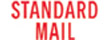 'STANDARD MAIL' pre-inked Xstamper stock stamps with a 1/2" x 1-5/8" impression size. Multiple ink colors available. Free same-day shipping! No sales tax!