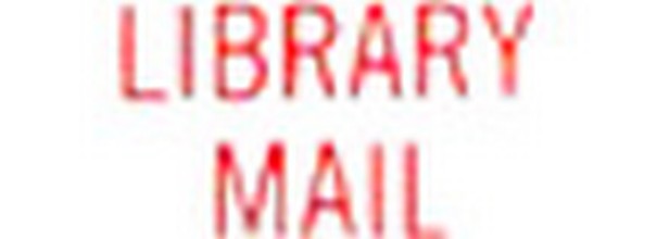 "LIBRARY MAIL" pre-inked Xstamper stock stamp with a 1/2" x 1-5/8" impression size. Multiple ink colors available. Free same-day shipping! No sales tax!